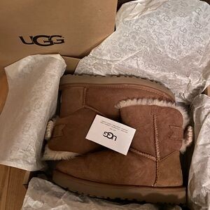 UGG Chestnut Sheepskin Ankle Boots